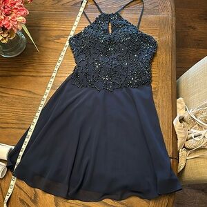 JVN by Jovani Navy Blue Cocktail dress